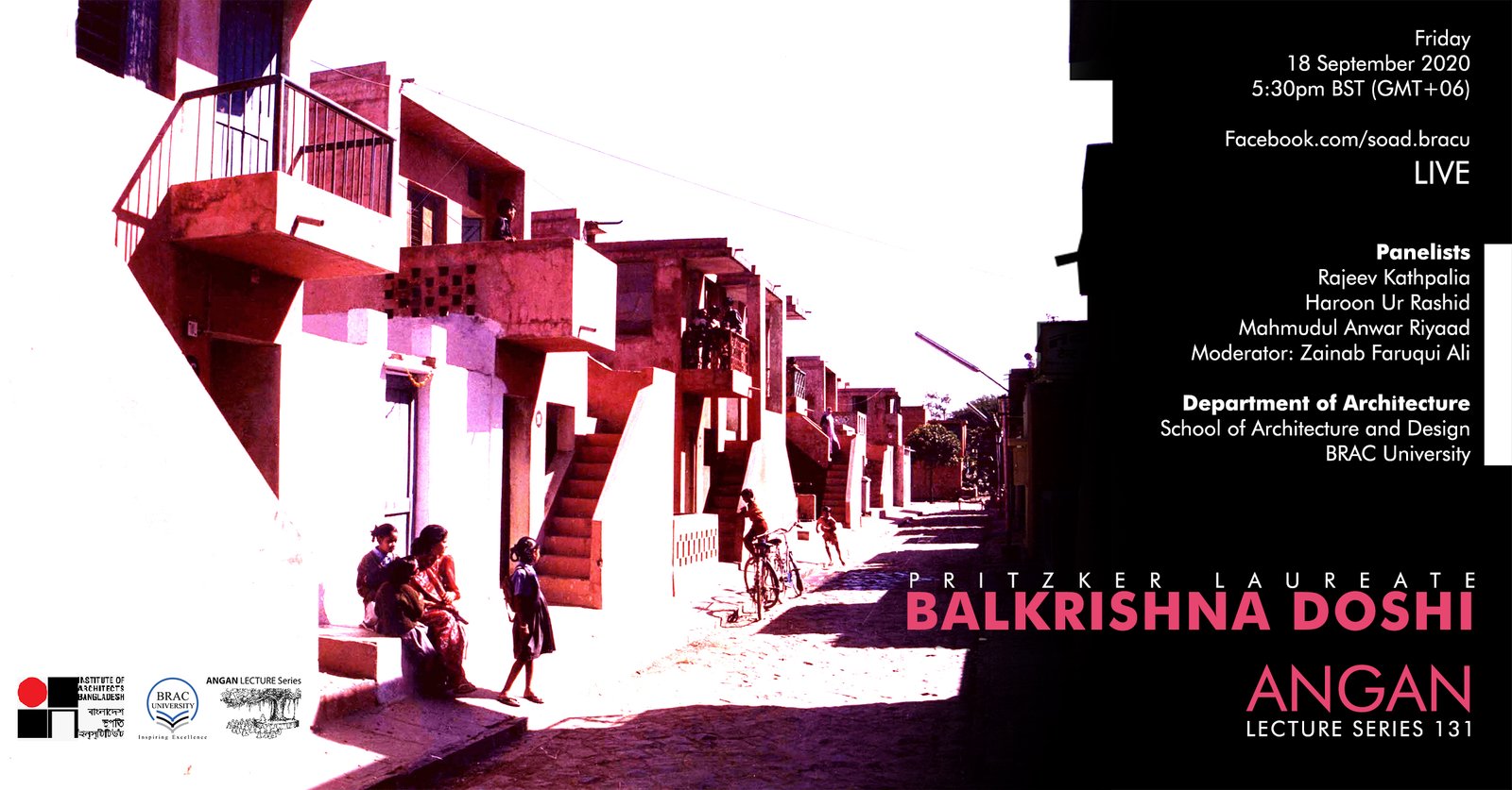 ANGAN 131st LECTURE Pritzker Laureate Balkrishna Doshi