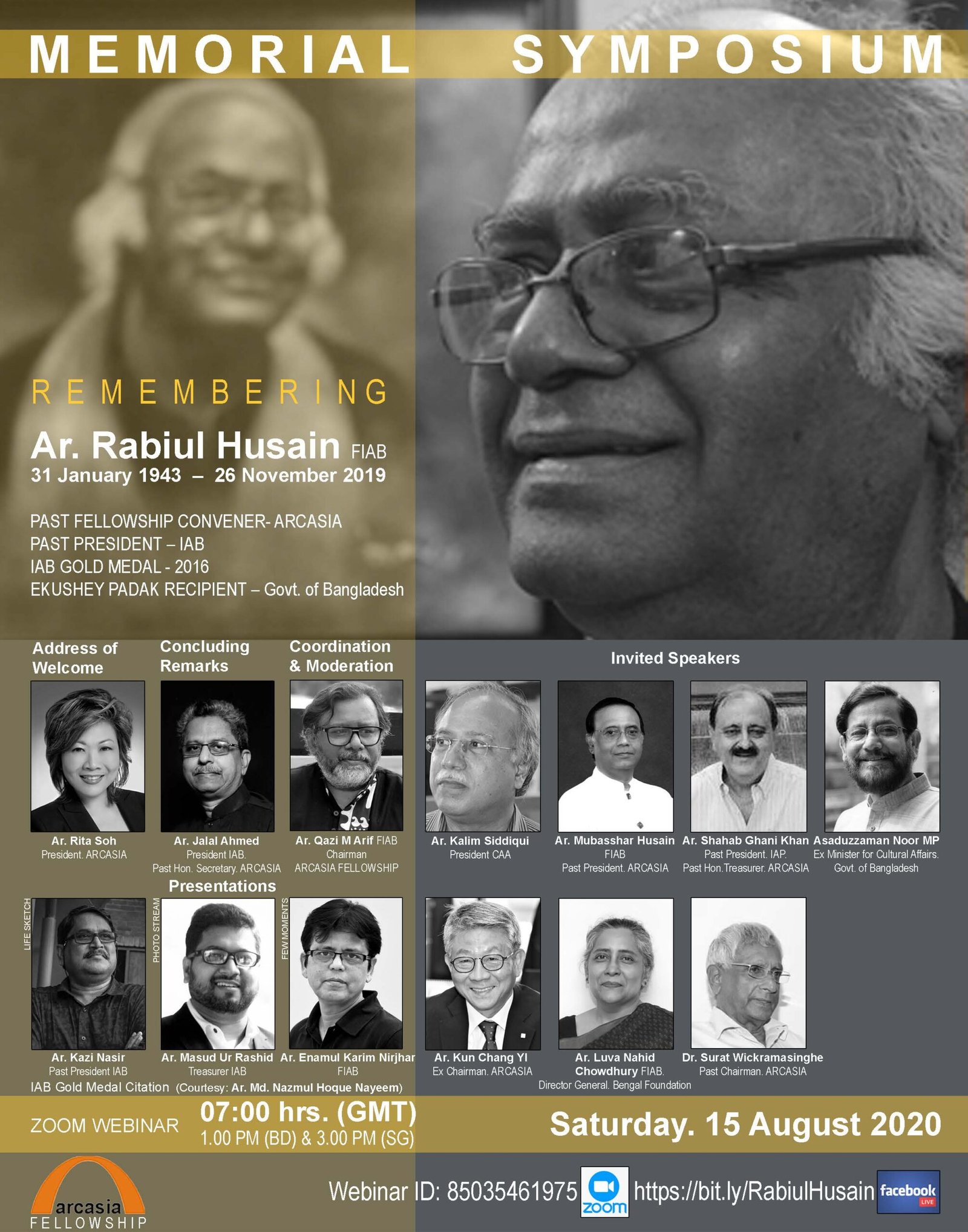 MEMORIAL SYMPOSIUM remembering AR. RABIUL HUSAIN