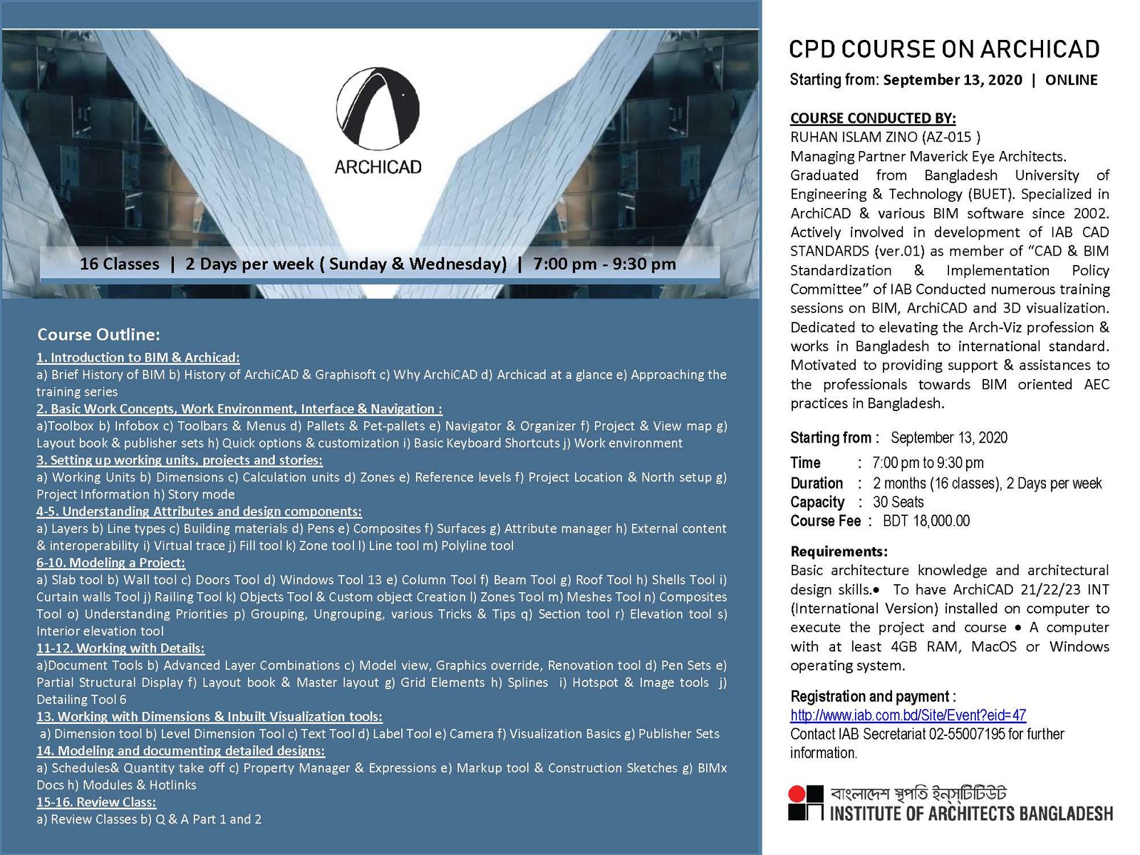 CPD Course on ARCHICAD