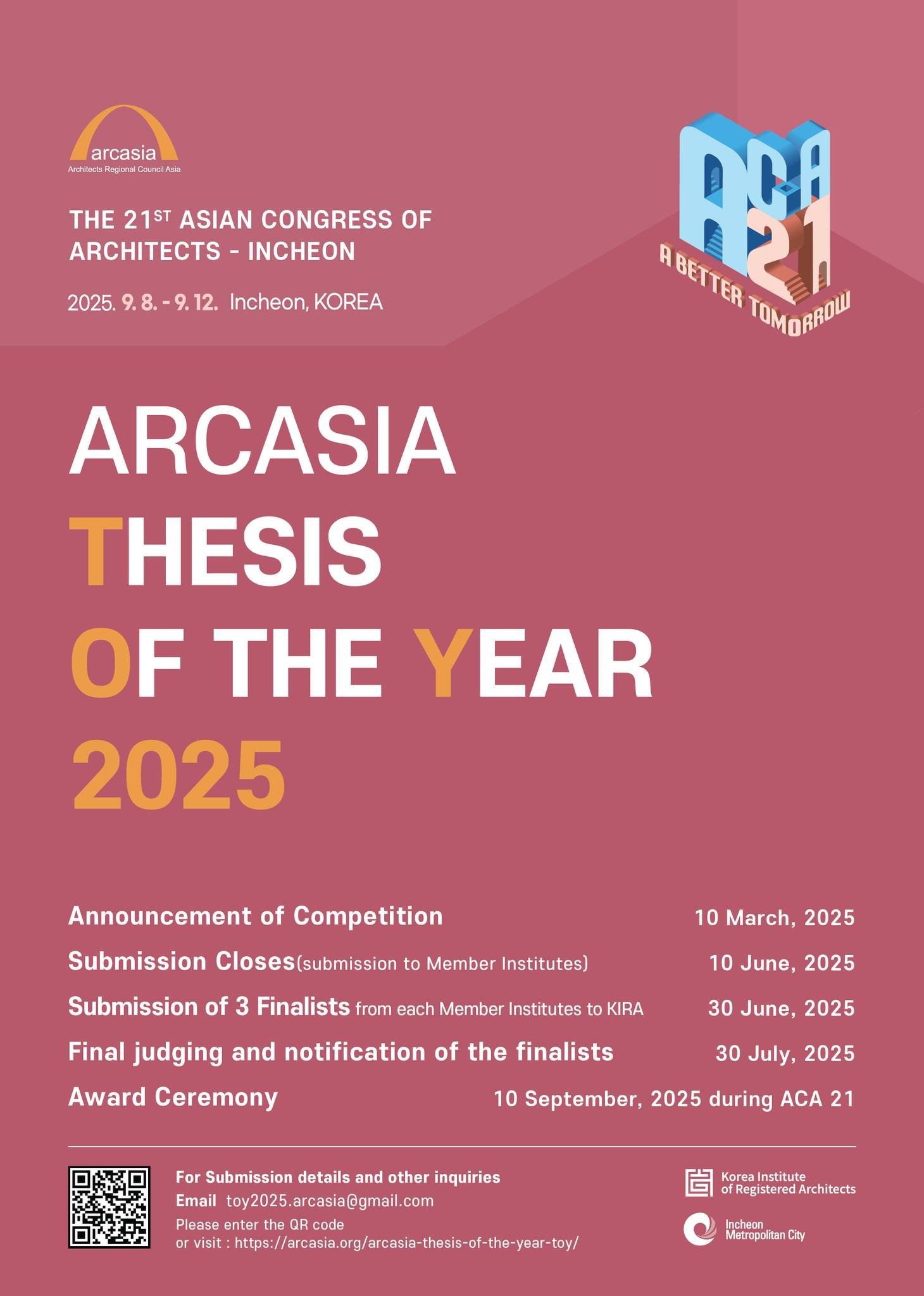Arcasia Students’ Design Competition 2025
